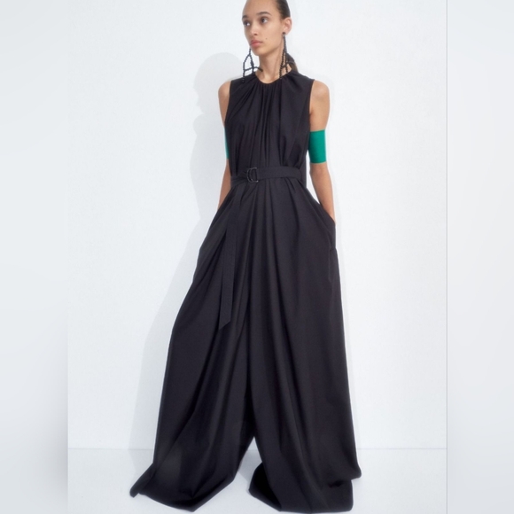 Christian Wijnants Pants - Christian Wijnants 🏷️NWT Wide Leg Sleeveless Black Cotton Poplin Jumpsuit 4